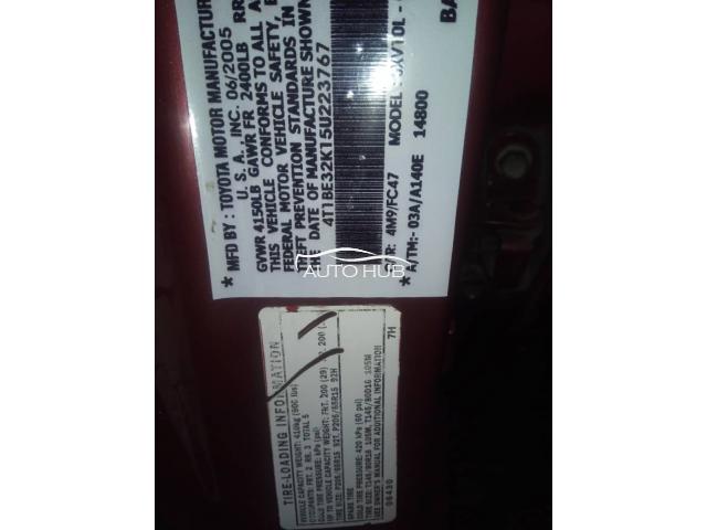 2005 TOYOTA CAMRY RED